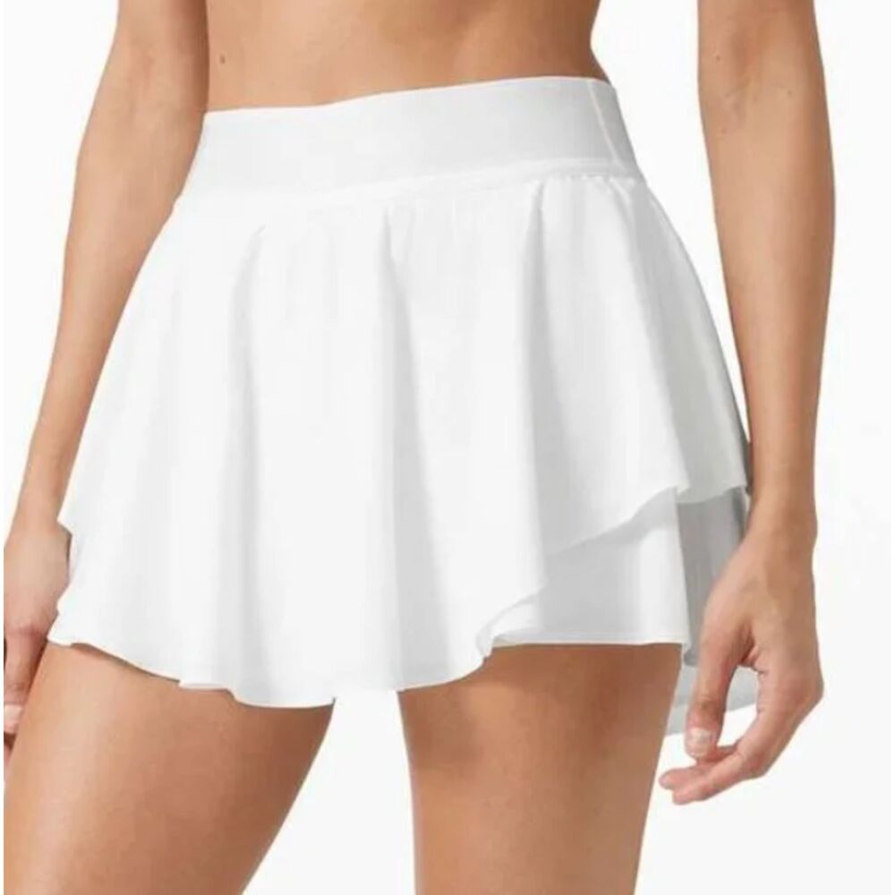 Lululemon Court Rival High-Rise Skirt White Skort Size 8